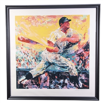 Original Mickey Mantle Leroy Neiman Signed and Framed 42x44" Artist Proof Serigraph 41/70 (Beckett)